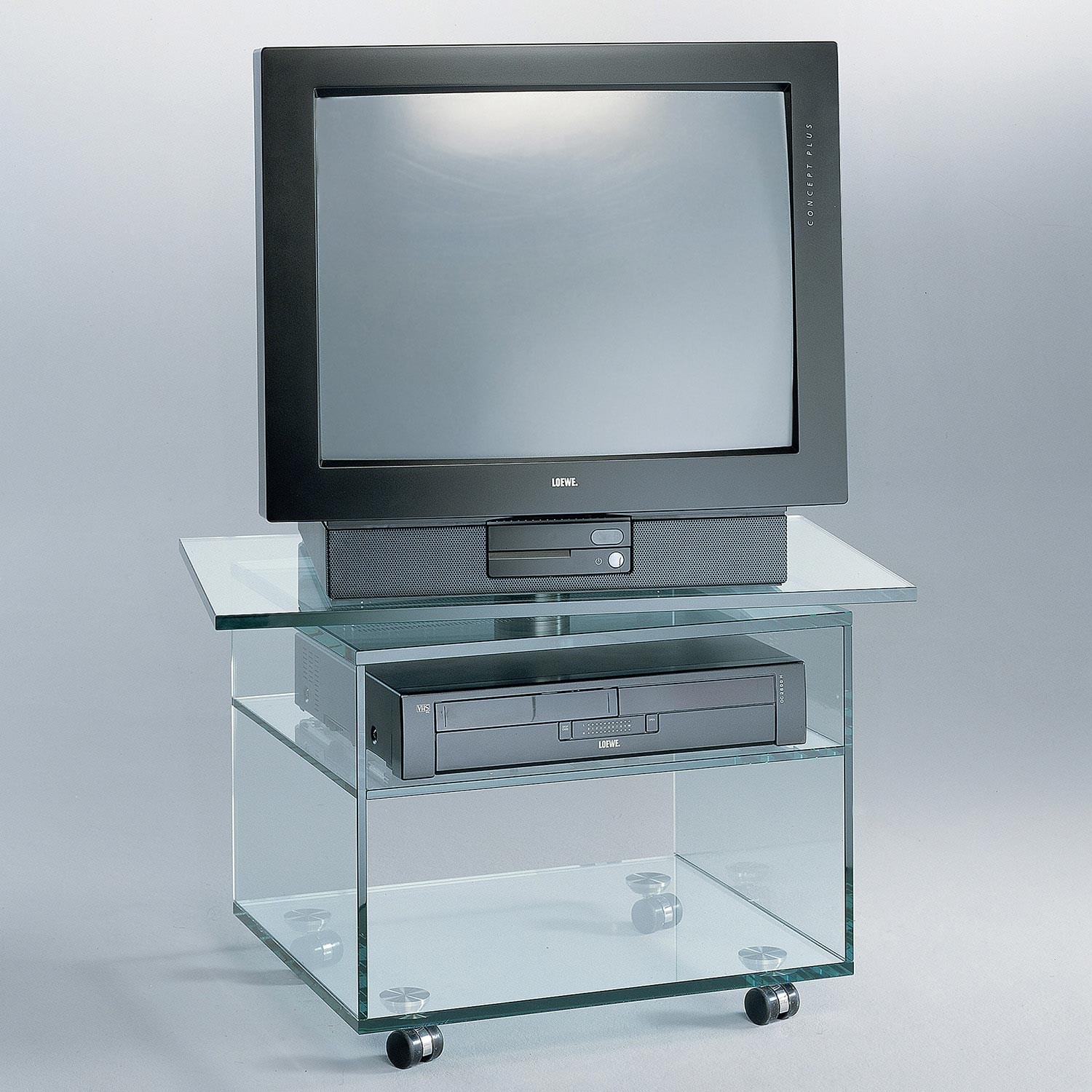 DREIECK DESIGN - glass tv rack DIOGENES II - FLOATGLASS