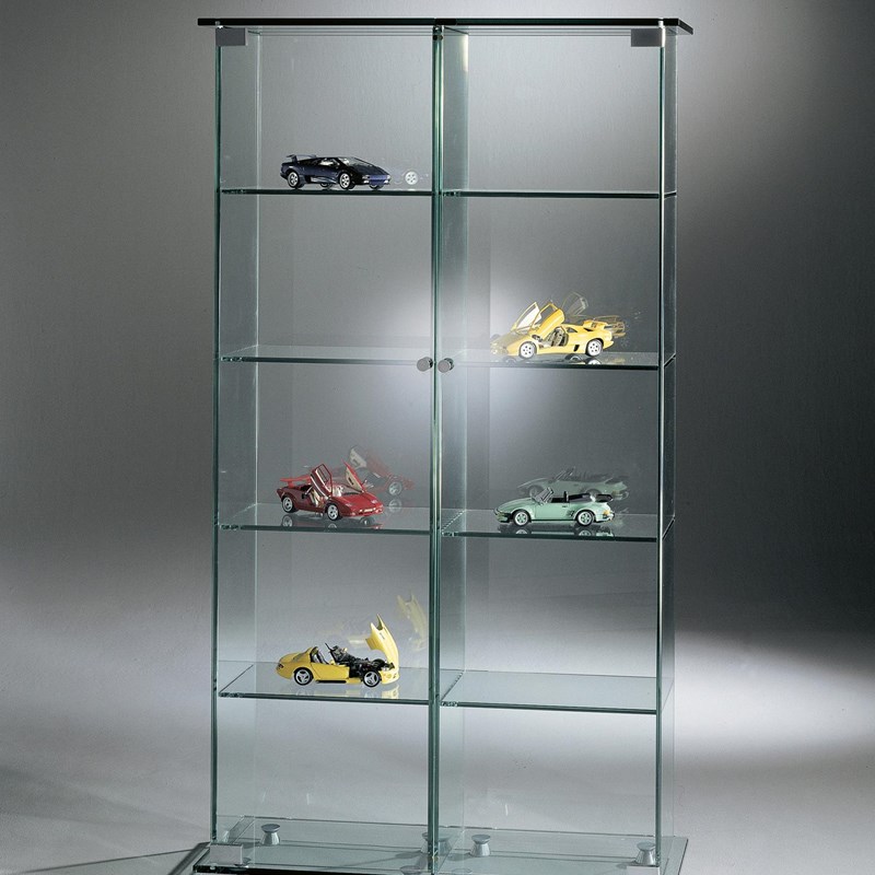 Glass cabinet CASTEL by DREIECK DESIGN: 2 x C IV (hinged on left and right side) + FLOATGLASS