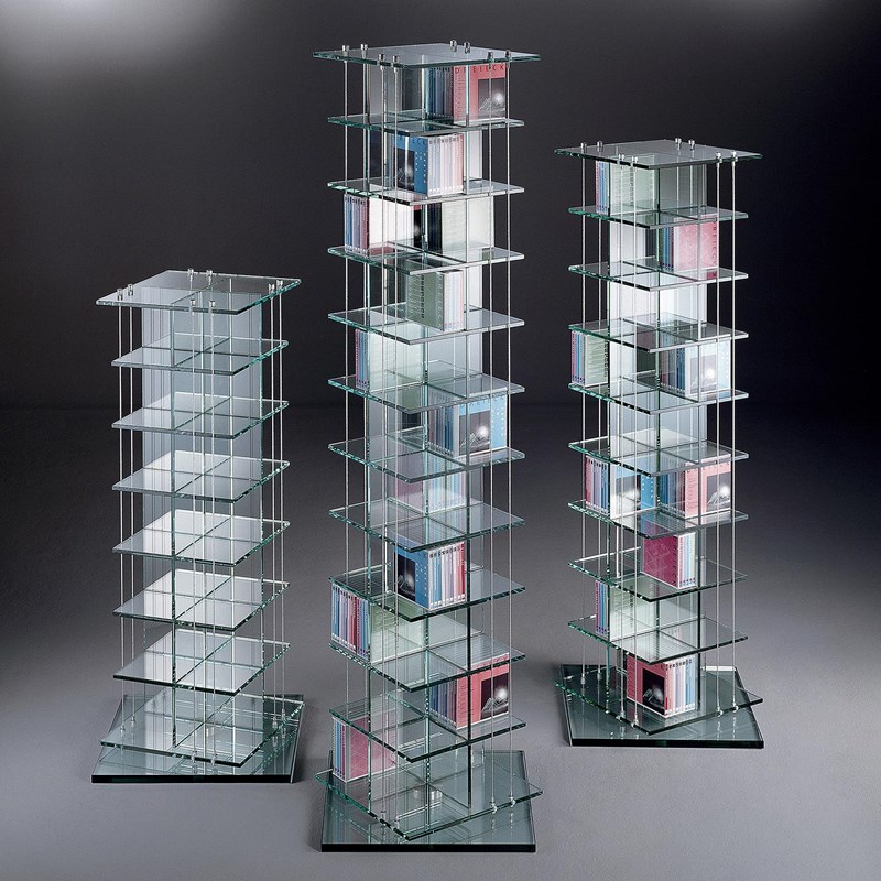 Buy designer glass CD stands from DREIECK DESIGN | CD 224 - 616