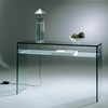 Glass console table ARCADIA by DREIECK DESIGN: Arc 23 - FLOATGLASS + inermediate plate satinated
