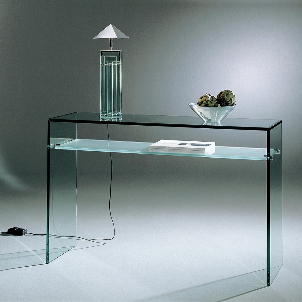 Design hallways with designer glass console ARCADIA from DREIECK DESIGN