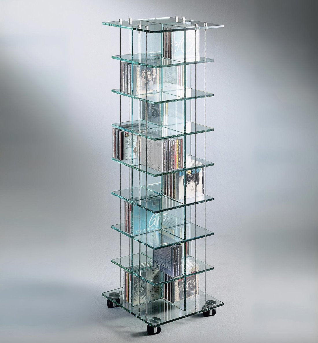 CD 448 rotating glass CD tower