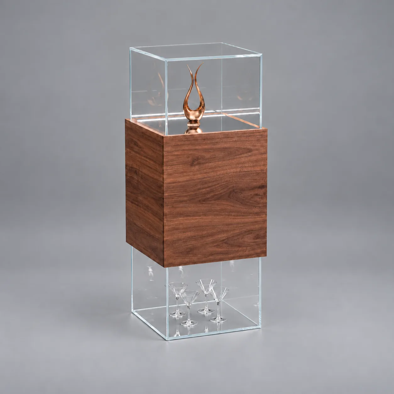 VICTUS · Optiwhite klar · Nussbaum · Materialillustration
