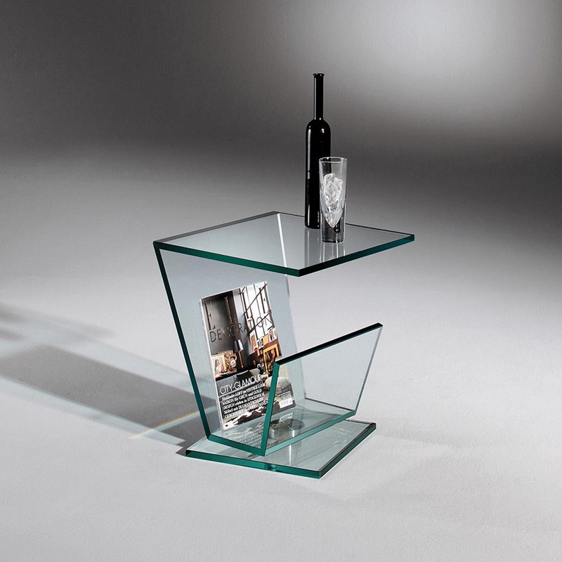 Turnable glass side table NPT by DREIECK DESIGN: FLOATGLASS