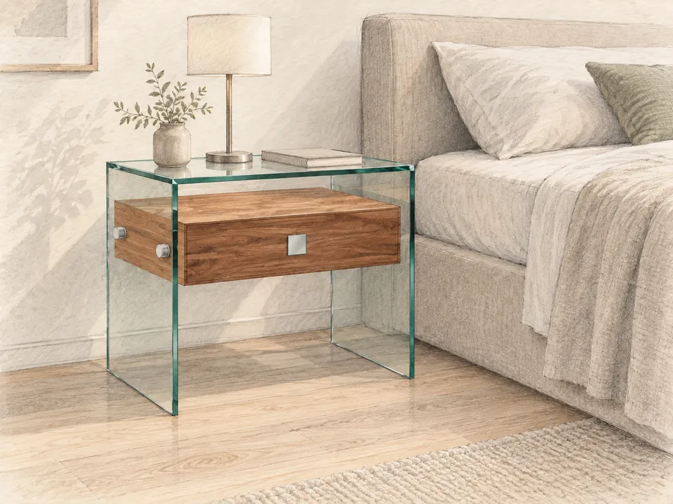 PURE WOOD · Künstlerische Nutzungsskizze, Einrichtung und Proportionen beispielhaft