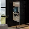 Cheval mirror GIOLINA by DREIECK DESIGN - solid stainless steel hand polished (with glass console table FLY)