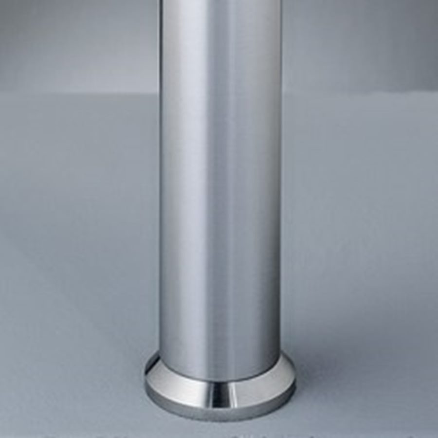 Close-up of a finely brushed stainless steel leg on SIRIUS