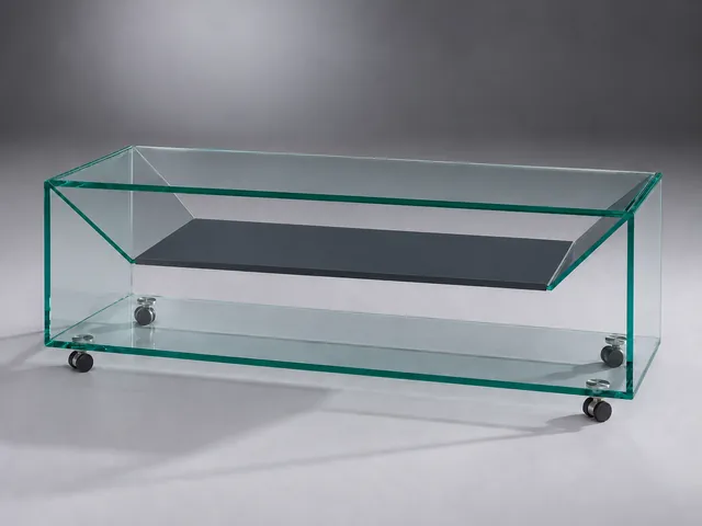 B 124 · Floatglas intermediate shelf · Samtcolor · fine matt · Anthracite grey RAL 7016 · material illustration