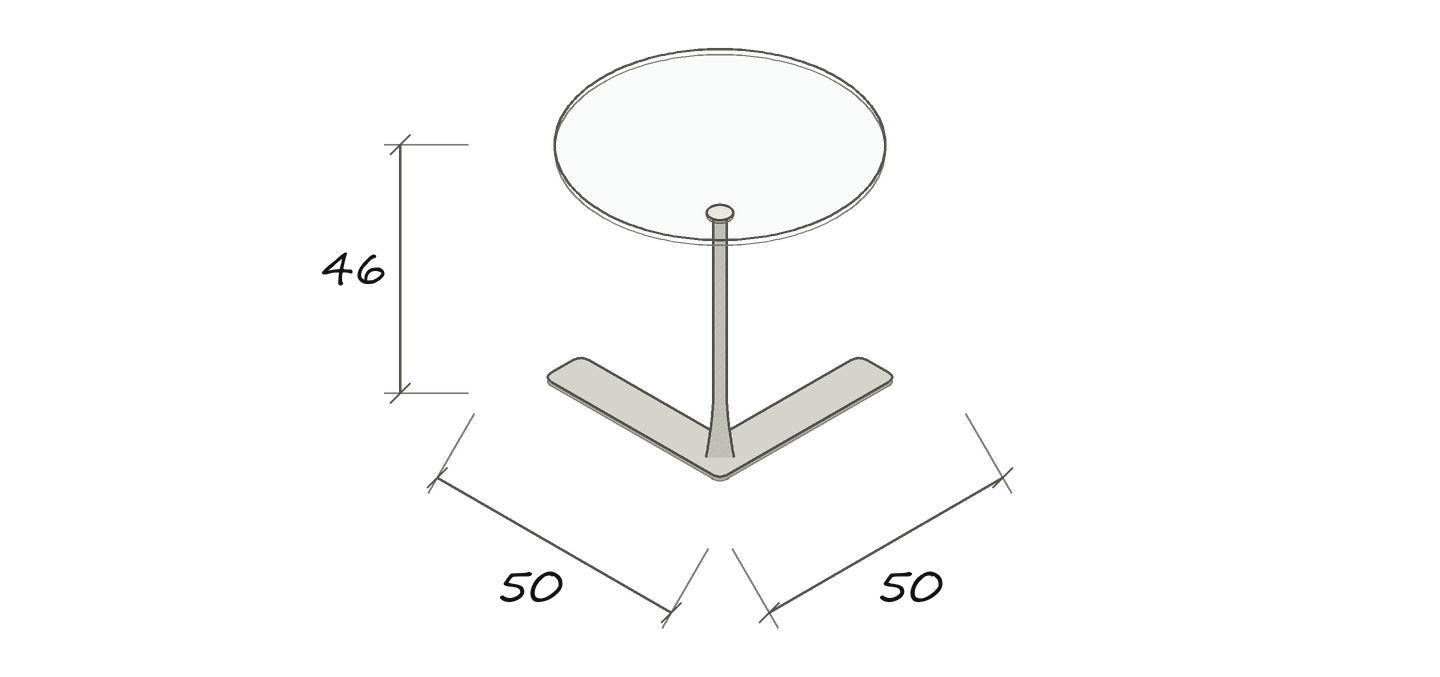 FADO · Maßskizze im Planungsstil · FADO · Ø 50 · 46 cm