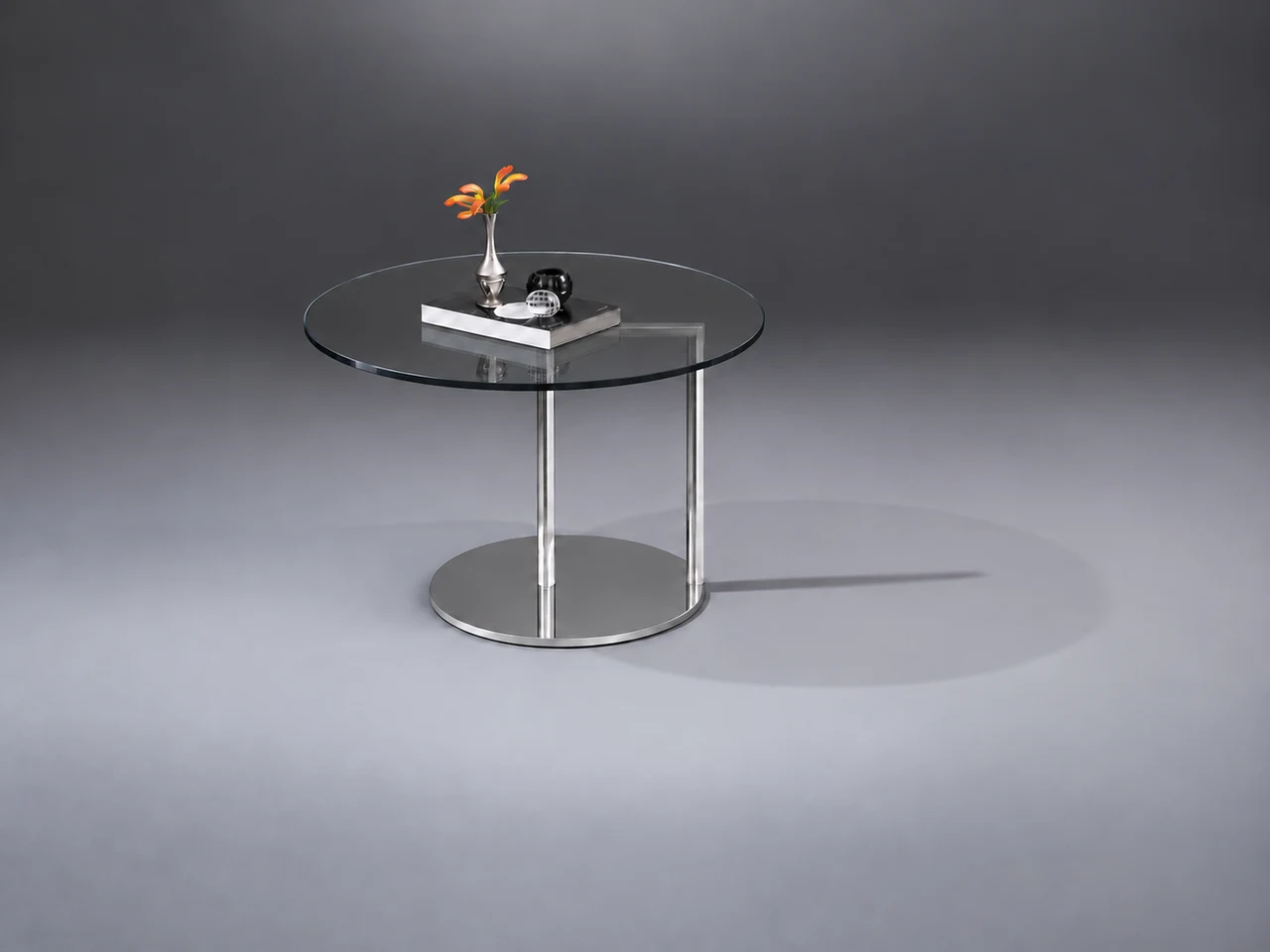 NEX · Parsol grau · Edelstahl handpoliert · Materialillustration