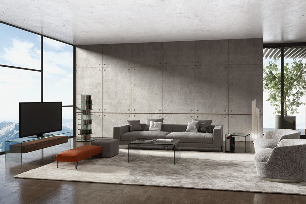 Minimalistisches Wohnzimmer als moderner Einrichtungsstil