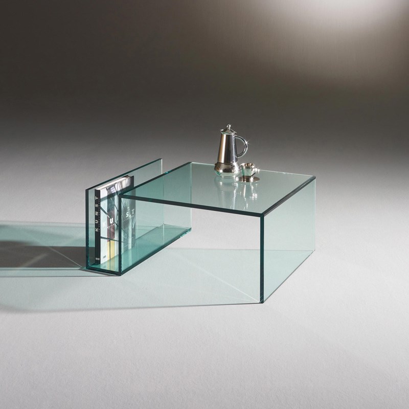 Glass cocktail table JANUS VII by DREIECK DESIGN: FLOATGLASS (placed as coffee table)