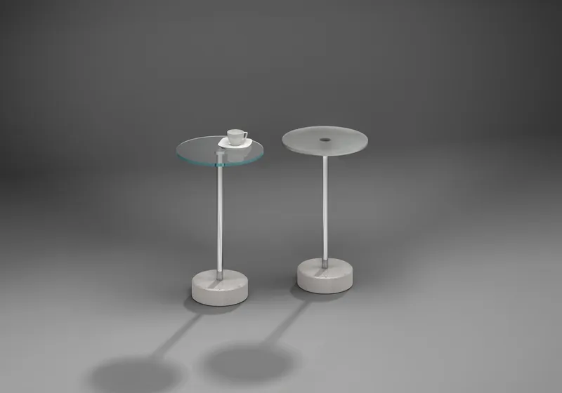 mit Betonfuß ROTON: Optiwhite - klar + satiniert
