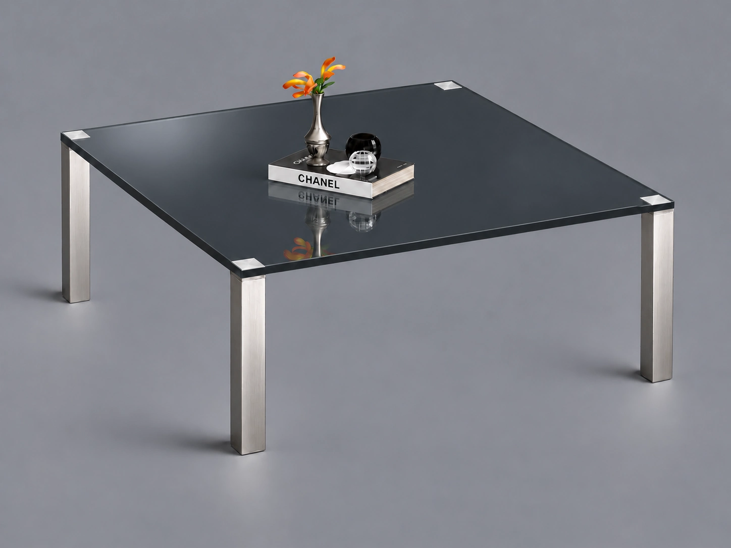 QUADRO · Floatglas Color · Anthracite grey RAL 7016 · Material illustration