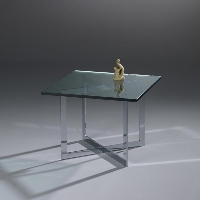 Glass cocktail table MILES by DREIECK DESIGN: M 6648 - FLOATGLASS clear