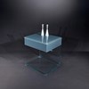 Besonderer Nachttisch aus Glas PURE UP von DREIECK DESIGN: OPTIWHITE color anthrazitgrau