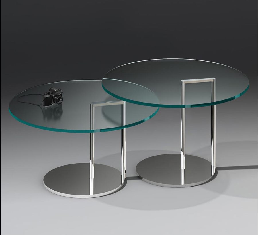 Runde Couchtische aus Glas