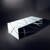 Glass cocktail table NIC by DREIECK DESIGN: OPTIWHITE color pure white - lines clear
