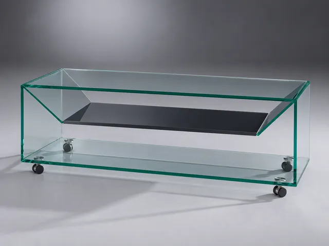 B 124 · Floatglas Intermediate shelf · Color · glossy · Anthracite Grey RAL 7016 · material illustration