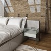 Glass bedside table PURE by DREIECK DESIGN: OPTIWHITE glass partial color pure white