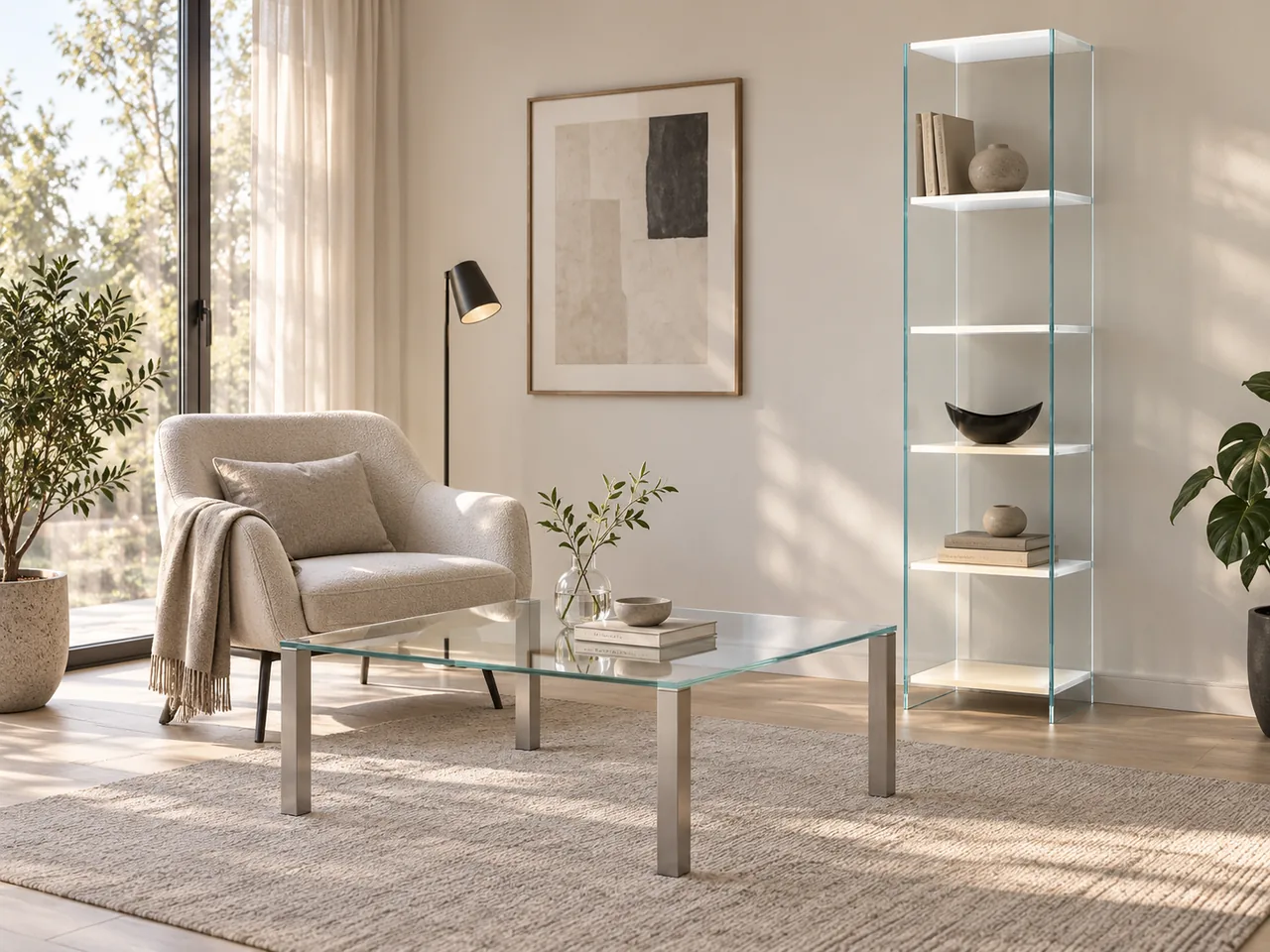 TOURELLE OFFICE + QUADRO coffee table · Illustrative room setting · Example furnishing arrangement