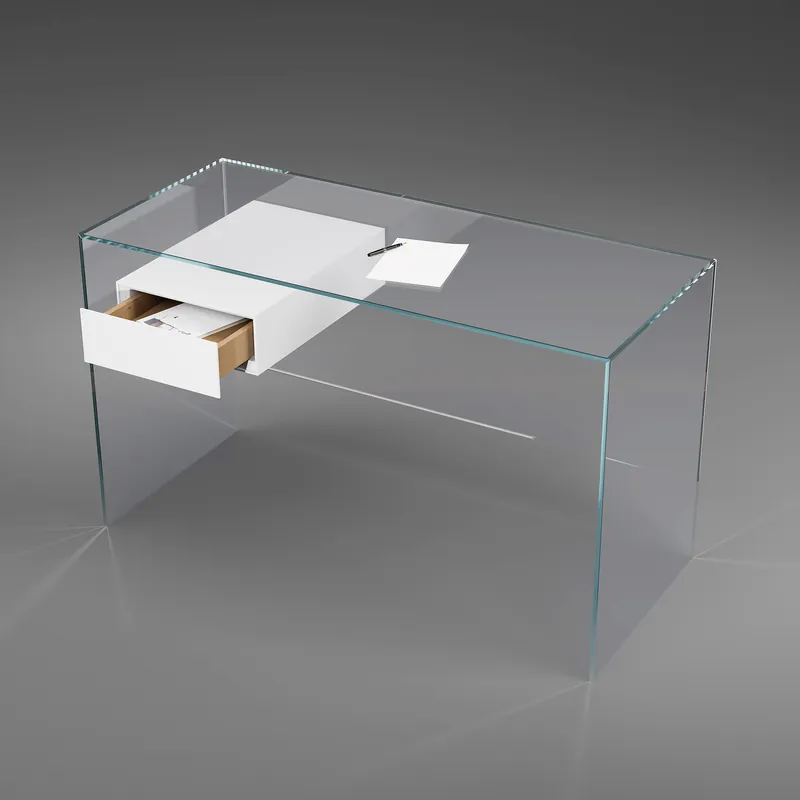 FLY · Optiwhite klar · MDF Reinweiß RAL 9010