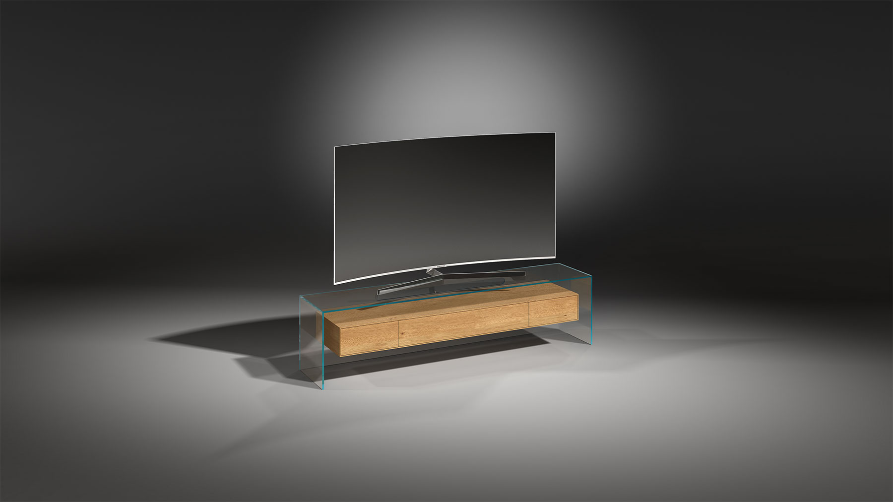 Glass table under tv discount