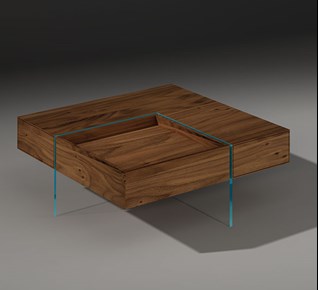 Buy Glass Coffee Table With Wood Classic Design Dreieck Design