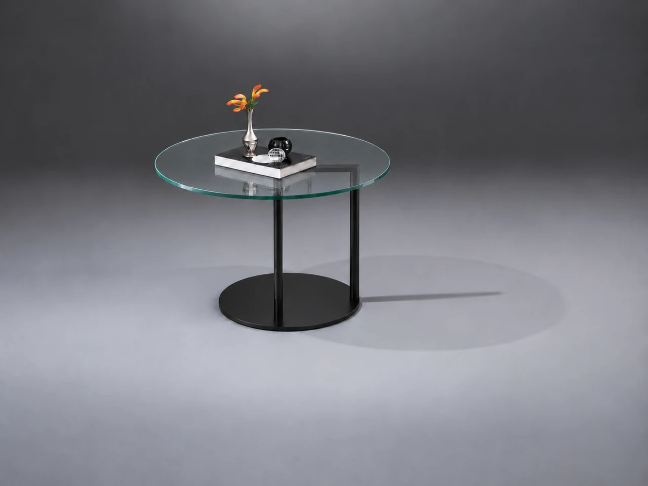 NEX · Optiwhite klar · Schwarz pulverbeschichtet · Materialillustration