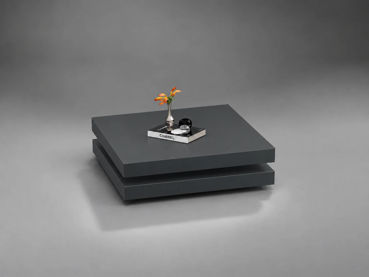 URANUS · Floatglas Samtcolor · Anthracite grey RAL 7016 · Material illustration