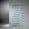 DREIECK DESIGN - glass CD rack CD 432 - FLOATGLASS clear / back panel satinated