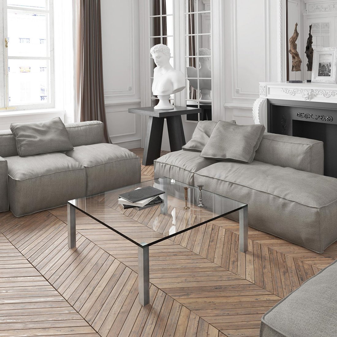 QUADRO furniture by DREIECK DESIGN — standard float glass