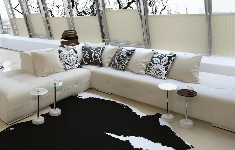 mit Betonfuß ROTON: Optiwhite - satiniert + klar + samtcolor reinweiss + color tiefschwarz