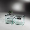 Glas-Beistelltisch JANUS V von DREIECK DESIGN: 2x FLOATGLAS