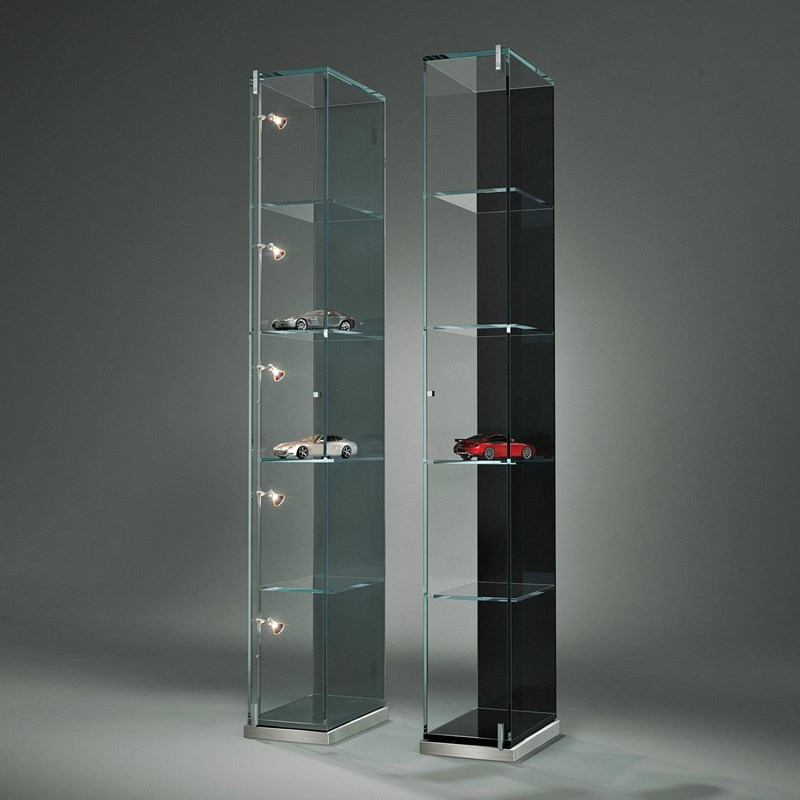 Elegant Glass Cabinet By Dreieck Design, Glass Display Cabinet With Lights
