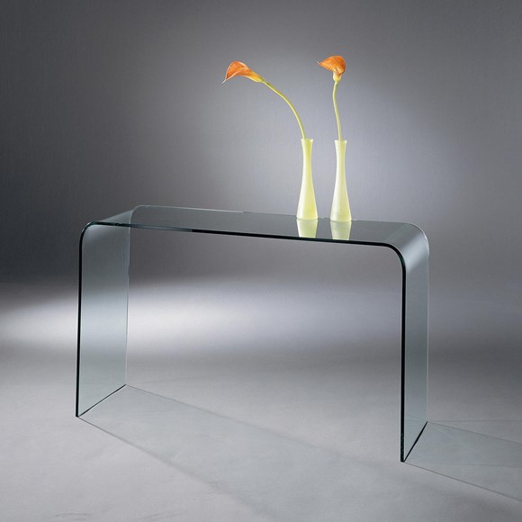 UT 33 Ganzglaskonsole aus gebogenem Floatglas