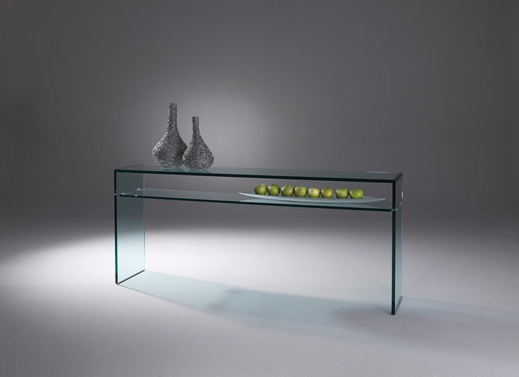 Große Glaskonsole ARCADIA mit DREIECK DESIGN