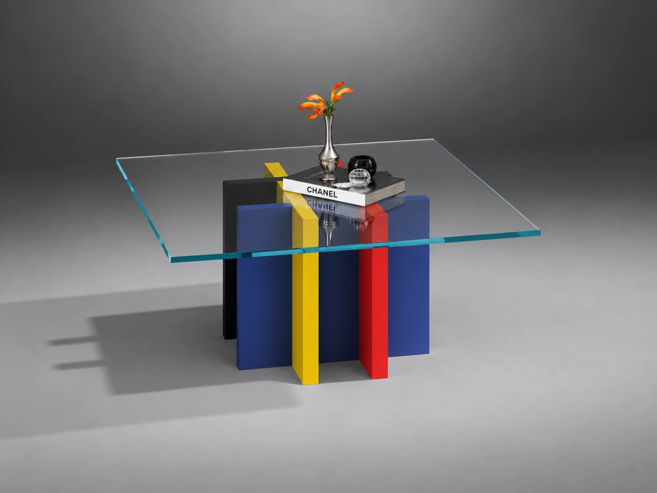 MONDRIAN 90 × 90 · Optiwhite Klar · Materialillustration