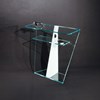 Glass console SEVEN by DREIECK DESIGN: OPTIWHITE + partial color pure white