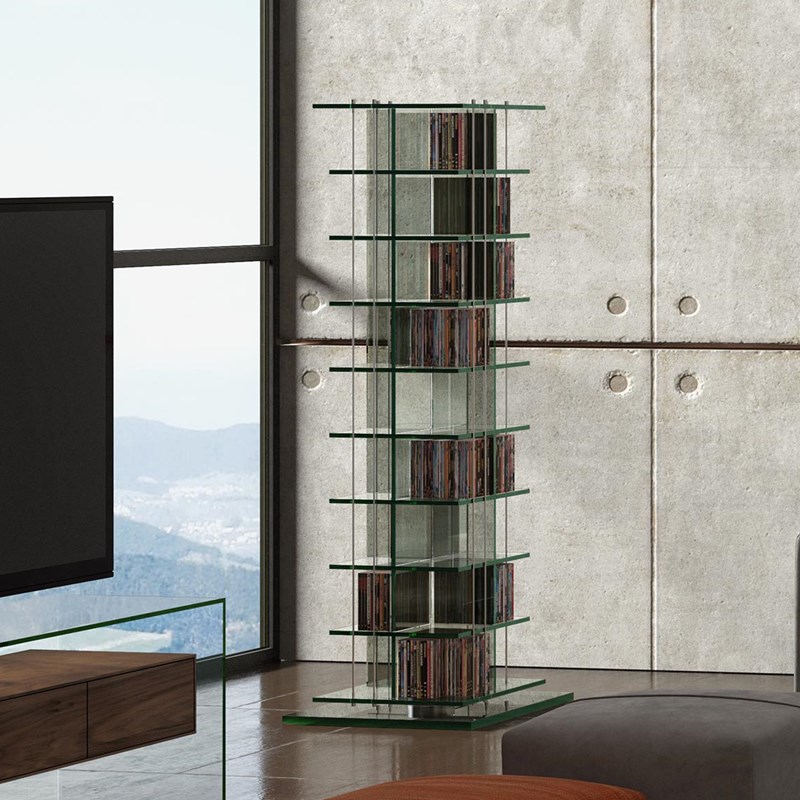 Cd Glass Racks Buy designer glass CD stands from DREIECK DESIGN