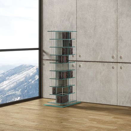 CD Ständer aus Glas von DREIECK DESIGN