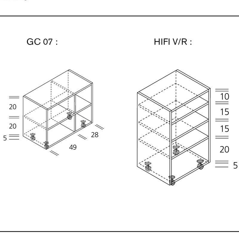 DREIECK DESIGN - details glass tv rack GC + HiFi