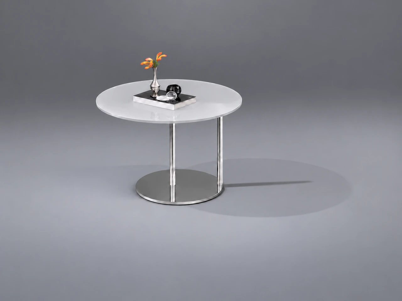 NEX · Optiwhite satiniert · Edelstahl handpoliert · Materialillustration