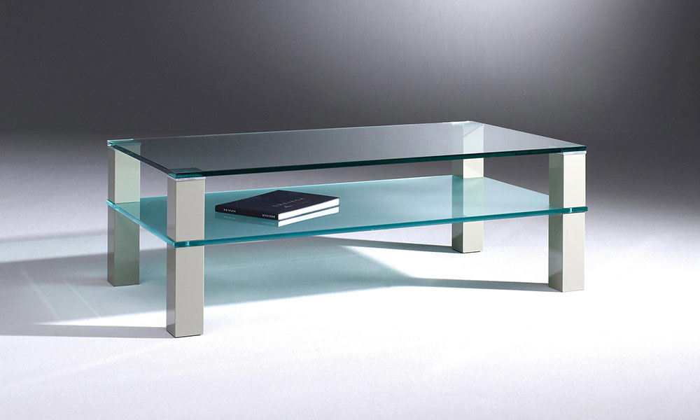 Which coffee table to which sofa - glass coffee table with shelf