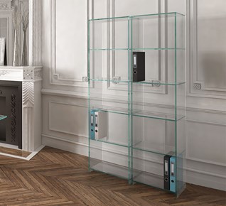 Custom made glass shelves