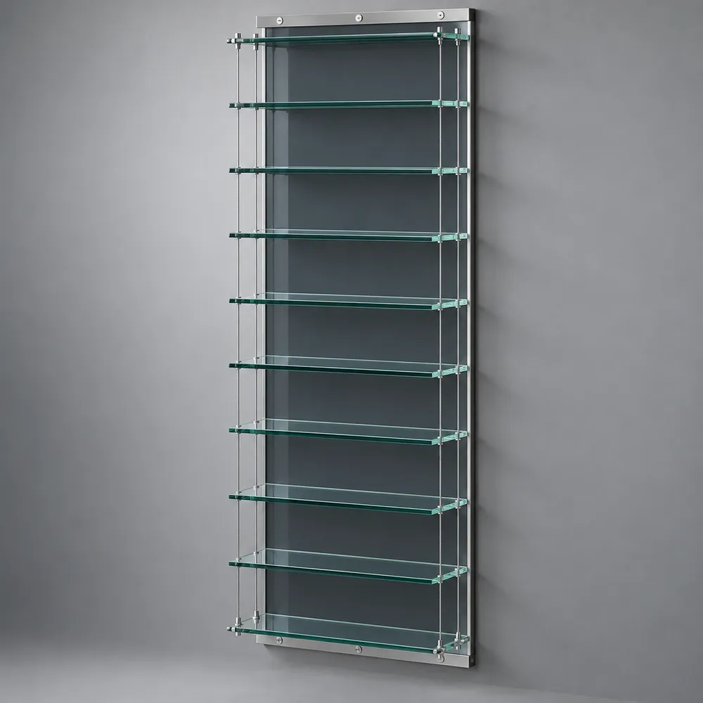 CD WALL SHELVES · CD 432 · Floatglas Color · Anthracite Grey RAL 7016 · material illustration