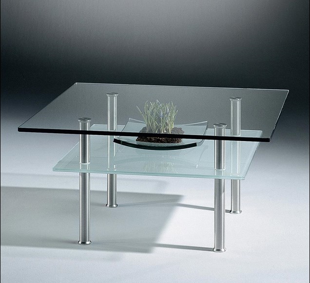 Couchtische aus Glas mit Chrom