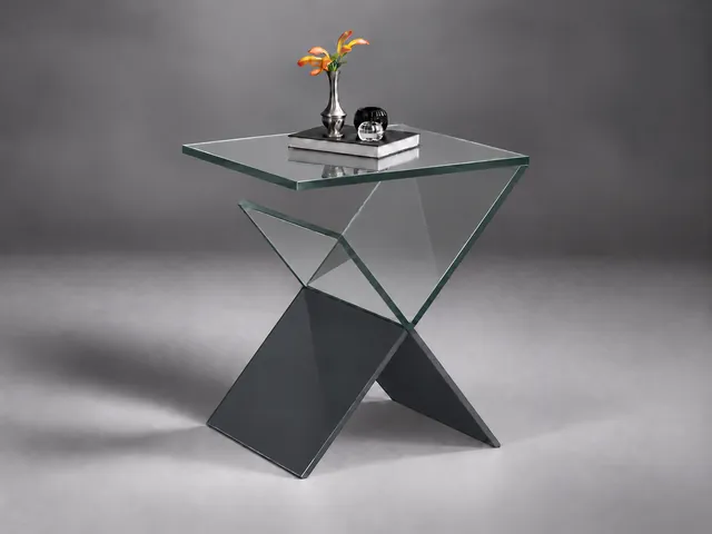 MISTER X · Floatglas · Color · glänzend · Anthrazitgrau RAL 7016 · Materialillustration