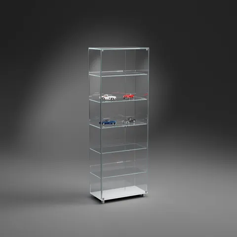 SOLUS XL – Große Glasvitrine aus Optiwhite