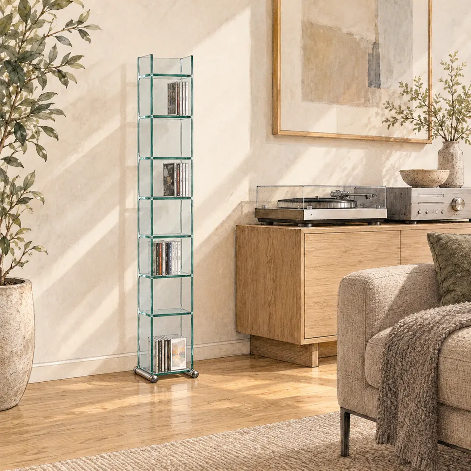 CD TOWER · Künstlerische Planungsskizze, Einrichtung beispielhaft